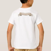 かわいい水彩の騎士の城の少年 初めての誕生日 Tシャツ (裏面)