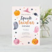 かわいい水彩の spooktacular イブニング 招待状 (スタンド正面)