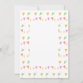 かわいい水彩らま 1歳の誕生日パーティー招待状 招待状 (裏面)