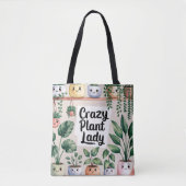 かわいい水彩アニメーションハウスプラント トートバッグ (正面)