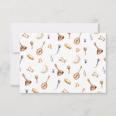 かわいい水彩アフリカ動物の誕生日 サンキューカード (裏面)