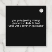 かわいい水彩ウィッチー猫カボチャのハロウィーン フェイバータグ (裏面)