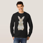 かわいい水彩ウサギのメリークリスマスTシャツ Tシャツ (正面フル)