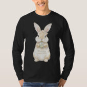 かわいい水彩ウサギのメリークリスマスTシャツ Tシャツ (正面)