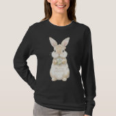 かわいい水彩ウサギ メリークリスマスTシャツ Tシャツ (正面)