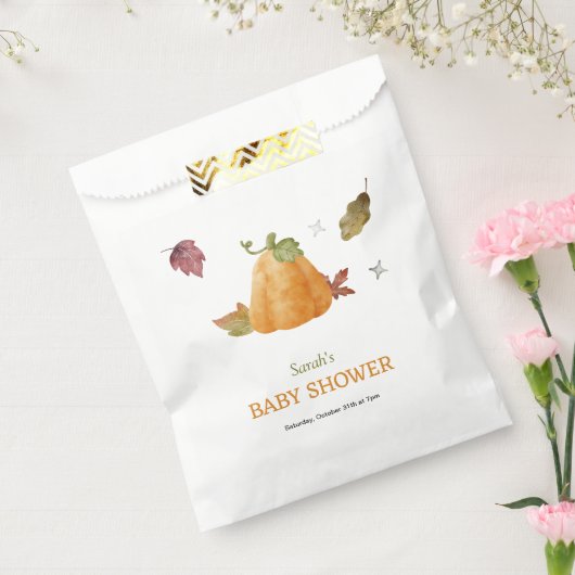 かわいい水彩オレンジの秋の赤ちゃんペーパーナプキン フェイバーバッグ (封をした状態)