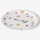 かわいい水彩オレンジの花のプレート ペーパープレート (アングル)