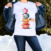 かわいい水彩オーナメント漫画のキャラクター Tシャツ