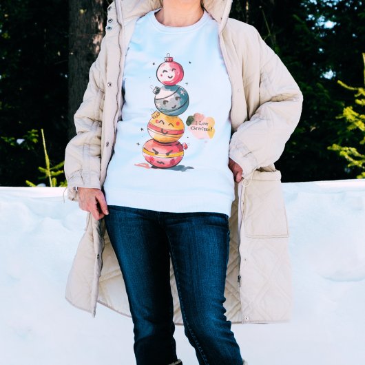 かわいい水彩オーナメント漫画のキャラクター Tシャツ