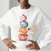 かわいい水彩オーナメント漫画のキャラクター Tシャツ