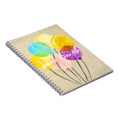 かわいい水彩カラフルバルーン ノートブック (右側)