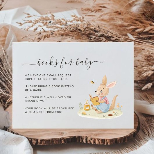 かわいい水彩カンガルーの赤ちゃんの絵本　赤ちゃんのために エンクロージャーカード