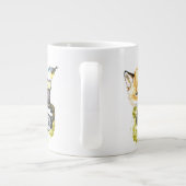 かわいい水彩キツネ撮影写真 ジャンボコーヒーマグカップ (裏面)