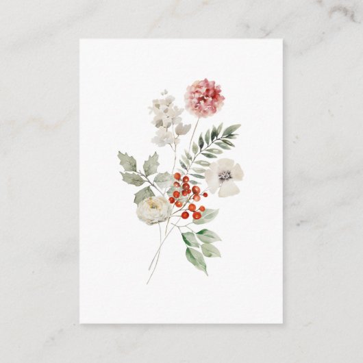 かわいい水彩キツネ赤ちゃんシャワー予約リクエスト エンクロージャーカード (裏面)