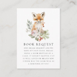 かわいい水彩キツネ赤ちゃんシャワー予約リクエスト エンクロージャーカード