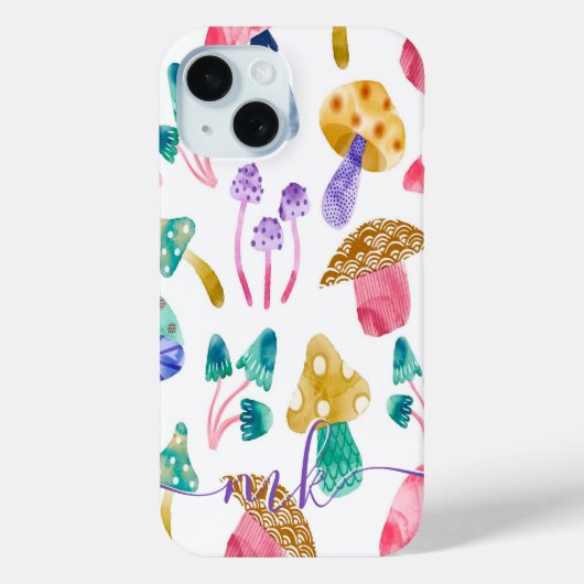 かわいい水彩キノコ Case-Mate iPhoneケース (裏面)