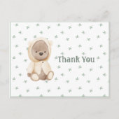 かわいい水彩クマ シンプル感謝ポストカード ポストカード (正面)