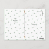 かわいい水彩クマ 感謝のポストカード ポストカード (裏面)