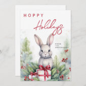 かわいい水彩クリスマス シーズンカード (正面/裏面)