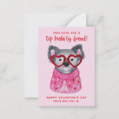 かわいい水彩コアラの子供向けバレンタインカード ノートカード (正面)