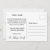 かわいい水彩コテージ引っ越しました発表 招待状 (裏面)