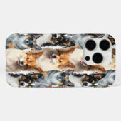 かわいい水彩コーギー犬のパターン Case-Mate iPhoneケース (裏面 (横))