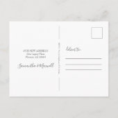 かわいい水彩サボテンの動きのお知らせ ポストカード (裏面)