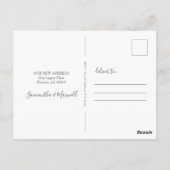 かわいい水彩サボテンの動きのお知らせ ポストカード (裏面)