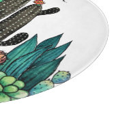 かわいい水彩サボテンの庭インポット カッティングボード (角)