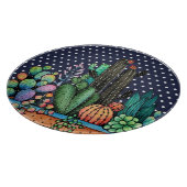 かわいい水彩サボテンの庭インポット カッティングボード (角)