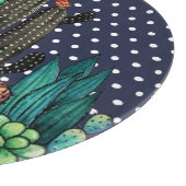 かわいい水彩サボテンの庭インポット カッティングボード (角)