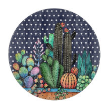 かわいい水彩サボテンの庭インポット