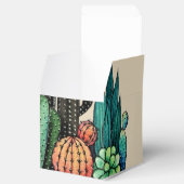 かわいい水彩サボテンの庭インポット フェイバーボックス (オープン)