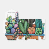 かわいい水彩サボテンの庭インポット フェイバーボックス (折り畳みなし)