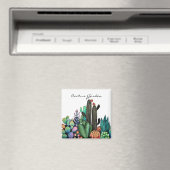 かわいい水彩サボテンの庭インポット マグネット (インサイチュ (食洗機))