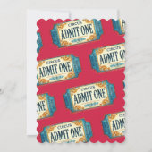 かわいい水彩サーカスの象の誕生日 招待状 (裏面)