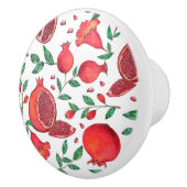 かわいい水彩ザクロの果実 セラミックノブ (右)