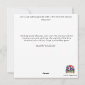 かわいい水彩シェフバニーカラーリングイースターエッグ シーズンカード (裏面)