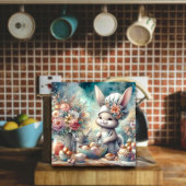 かわいい水彩シェフバニーカラーリングイースターエッグ シーズンカード