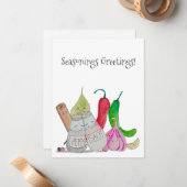 かわいい水彩シーズングリーティングノートカード ノートカード (正面/裏面インサイチュ)