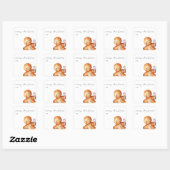 かわいい水彩ジンジャーブレッドマン |メリークリスマス スクエアシール (シート)