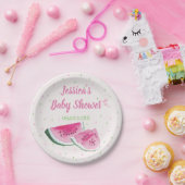 かわいい水彩スイカベビーシャワー ペーパープレート (パーティー)