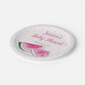 かわいい水彩スイカベビーシャワー ペーパープレート (アングル)