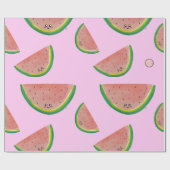 かわいい水彩スイカ ラッピングペーパー (フラット)