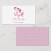 かわいい水彩スプレーボトル清掃サービス 名刺 (正面/裏面)