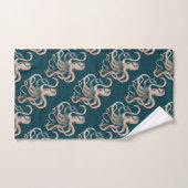 かわいい水彩タコタオルセット バスタオルセット (ハンドタオル)