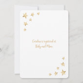 かわいい水彩タッチのフクロウのベビーシャワー招待状 招待状 (裏面)