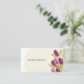 かわいい水彩チューリップフラワーズプロフェッショナル 名刺 (スタンド正面)