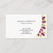 かわいい水彩チューリップフラワーズプロフェッショナル 名刺 (裏面)