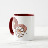 かわいい水彩チョコレート釉薬ドナツ マグカップ (正面左)